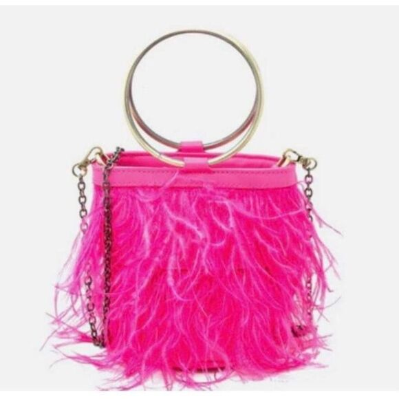 New Free  People Crest Feather Clutch new - Picture 3 of 10